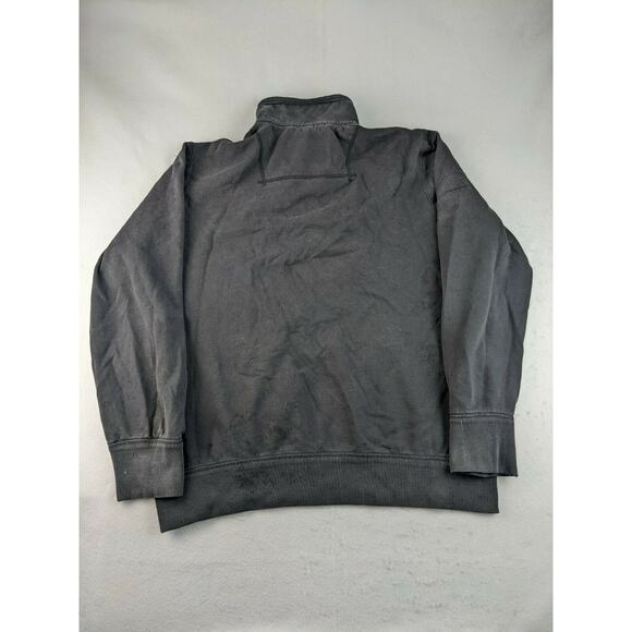 Mens American Eagle Athletic Fit Sweatshirt Size XLT 1/4 Zip Distressed Black - Picture 2 of 12